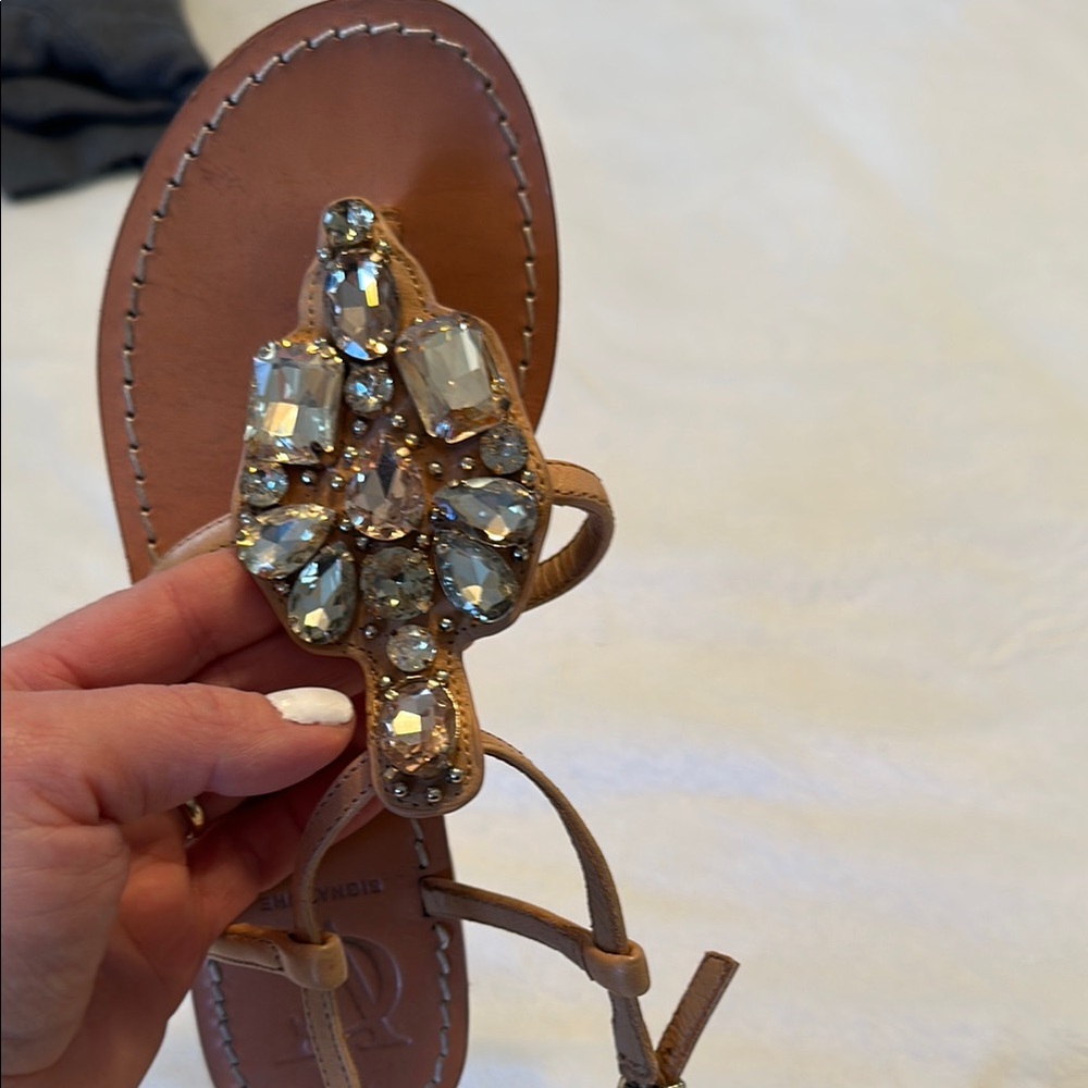 Embellished Tan Sandals